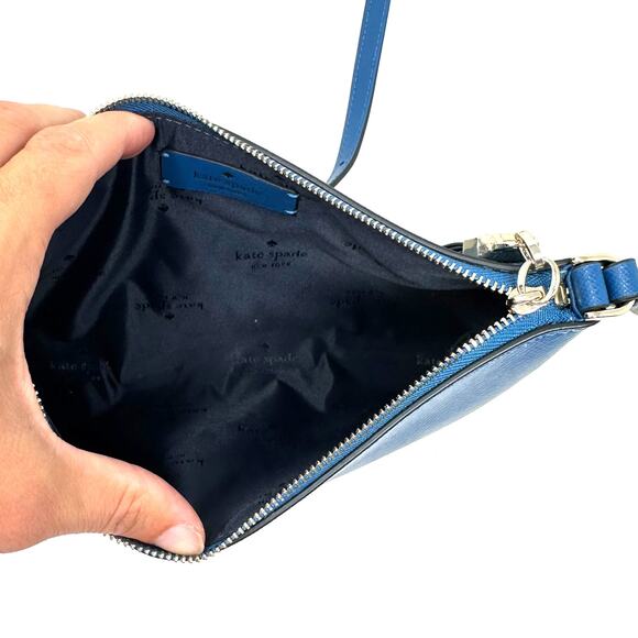 Kate Spade Sadie Crossbody Purse Sapphire Ice Blue Leather KE594 - Picture 4 of 7